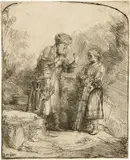Rembrandt Harmensz van Rijn, Abraham mit Isaak sprechend