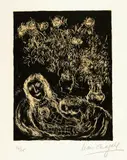 Couple sur fond noir by Marc Chagall, sold Jun 2019