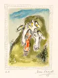 Les trois anges by Marc Chagall, sold Jun 2019