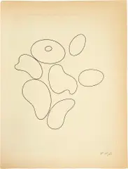 Komposition mit sieben Elementen by Hans Arp, sold Jun 2019