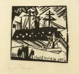 Kriegsschiff – Battle Ship by Lyonel Feininger, sold Jun 2019