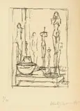 Sculptures et bol dans l’atelier I by Alberto Giacometti, sold Jun 2019