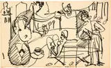 Drei Figuren in einer Landschaft by Ernst Ludwig Kirchner, sold Jun 2019