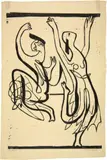 Tanzpaar (Alexander und Clotilde Sacharoff) by Ernst Ludwig Kirchner, sold Jun 2019