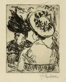 Frauen im Gartenrestaurant by Ernst Ludwig Kirchner, sold Jun 2019