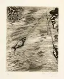 Le petit poisson et le pêcheur by Marc Chagall, sold Jun 2019