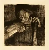 Beim Dengeln by Käthe Kollwitz, sold Jun 2019