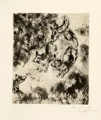 Le Renard ayant la queue coupée by Marc Chagall, sold Jun 2019