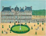 Louis Vivin, Paris, square et promeneurs – Palais du Luxembourg