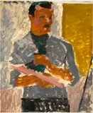 Werner Neuhaus, Selbstportrait mit Palette