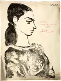 Femme au corsage à fleurs by Pablo Picasso, sold Jun 2019