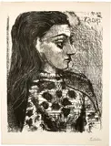 Buste au corsage à carreaux by Pablo Picasso, sold Jun 2019