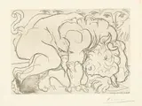 Minotaure blessé. VI by Pablo Picasso, sold Jun 2019