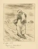Saint-Thomas (Antilles) 1830–1903 Paris Paysanne marchant by Camille Pissarro, sold Jun 2019