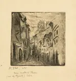 Saint-Thomas (Antilles) 1830–1903 Paris Une Ruelle à Rouen (Rue des Arpents) II by Camille Pissarro, sold Jun 2019