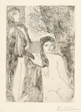 Femme au voile, modèle assis et tête de Rembrandt by Pablo Picasso, sold Jun 2019