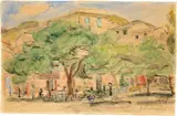 Hans Purrmann, Brunnenplatz in Monterosso