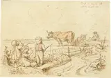 Ludwig Richter, Laternchen. – Frühling. – Mutter und Kind vor dem Spiegel