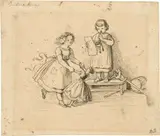 Ludwig Richter, Tanzliedchen. – Schlitten