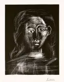 Jacqueline aux cheveux flous, en buste by Pablo Picasso, sold Jun 2019