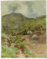 Hans Thoma, Säumer in weiter Landschaft
