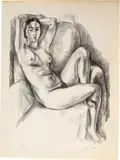 Nu au coussin bleu by Henri Matisse, 1924, Lithographie, sold Jun 2018