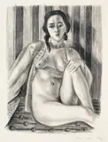 Nu assis à la chemise de tulle by Henri Matisse, 1925, Lithographie, sold Jun 2018