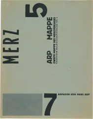 Hans Arp, 7 Arpaden von Hans Arp, 1923, Arp Mappe – Zweite Mappe des Merz-Verlages, Hannover 1923 7 Blatt Lithographien in grauer, gefalteter Orig.-Mappe in blaugrauem Velin. Mit Inhaltsverzeichnis auf grau bedrucktem Velin