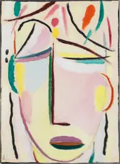 Alexej von Jawlensky, Heilandsgesicht, 1922, Öl auf Leinwandpapier auf Karton Um