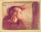 Edvard Munch, Das kranke Mädchen – Das kranke Kind, 1896, Farbige Lithographie