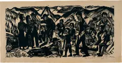 Ernst Ludwig Kirchner, Alpsonntag, 1919, Holzschnitt Sommer