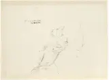 Paul Klee, Das Ziel wider Willen – Aber auch das Ziel ist von Übel / man sieht es doch!, Feder in schwarzer Tusche, mit Schrift oben links, auf Büttenpapier 1928 – Werknummer 1928.124 (1928 C. 4)