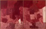 Dyptique rouge by Serge Poliakoff, Zwei Ölbilder auf Leinwand, zusammengefügt 1958 Je, sold Jun 2018