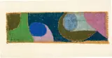 Paul Klee, Enge, Pastell auf grober Jute, auf Unterlagekarton aufgelegt, unten auf dem Unterlagekarton links mit der Werknummer «1938 T 1», rechts mit dem Titel «Enge» 1938 – Werknummer 1938.301 (1938 T 1)