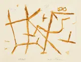 auf Reisen by Paul Klee, Braune Kleistertempera über Vorzeichnung in Bleistift, auf Konzeptpapier, vom Künstler auf Unterlage aufgelegt. Auf dem , sold Jun 2018