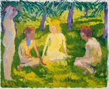 Giovanni Giacometti, Bambini nel bosco – Kinder im Wald (Kleine Fassung), 1909, Öl auf Leinwand