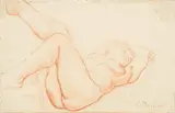 Charles Despiau, Liegender Akt, 1930, Rötelzeichnung