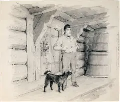 Der Ammann by Albert Anker, Schwarzaquarell über Vorzeichnung in Bleistift und schwarzer Kreide, sold Jun 2018