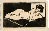 Ernst Ludwig Kirchner, Ruhender Mädchenakt – Das Modell 5, 1905, Woodcut