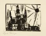 Lyonel Feininger, Troistedt, 1919, Woodcut