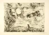 Marc Chagall, Les Amoureux dans le ciel à Saint-Paul, Radierung