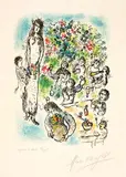 Sur la Terre des Dieux by Marc Chagall, 1967, Farbige Lithographie, sold Jun 2018