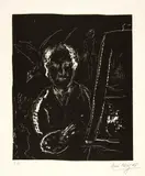 L’Artiste sur fond noir – Selbstbildnis by Marc Chagall, Lithographie, sold Jun 2018