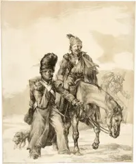 Théodore Géricault, Retour de Russie, Farbige Lithographie