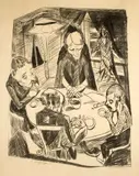 Max Beckmann, Der Hunger, Blatt 5 der Folge «Die Hölle» Lithographie