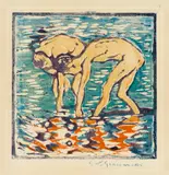 Giovanni Giacometti, Fanciulli nel lago – Alberto und Diego im Silsersee