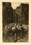 Käthe Kollwitz, Die Carmagnole, Strichätzung, Kaltnadel, Aquatinta bzw. Pinselätzung und Schmirgel