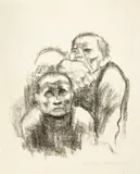 Gefangene, Musik hörend by Käthe Kollwitz, Kreidelithographie, sold Jun 2018