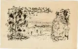 Pierre Bonnard, Paysage, 1919, Feder und Pinsel in Tusche