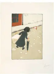 Pierre Bonnard, La petite blanchisseuse, Farbige Lithographie